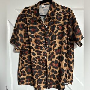 Leopard Print Men's Shirt